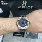 خرید ساعت مچی هابلوت مردانه مدل کینگ | Hublot Big Bang Sang Bleu II King Gold Blue از گالری ساعت برنارد