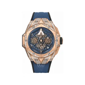 خرید ساعت مچی هابلوت مردانه مدل Hublot Big Bang Sang Bleu II King Gold Blue Pave از گالری ساعت برنارد