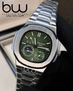 خرید ساعت مچی پتک فلیپ ناتیلوس|Patek Philippe Nautilus 5712 از ساعت برنارد واچ، خرید ساعت پتک فیلیپ ناتیلوس مدل پاور گیج | Patek Philippe Nautilus Moon Phases