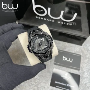 خرید ساعت مچی هابلوت مردانه مدل کینگ | Hublot Big Bang Unico Sang Bleu II Black Magic Pavé از گالری ساعت برنارد