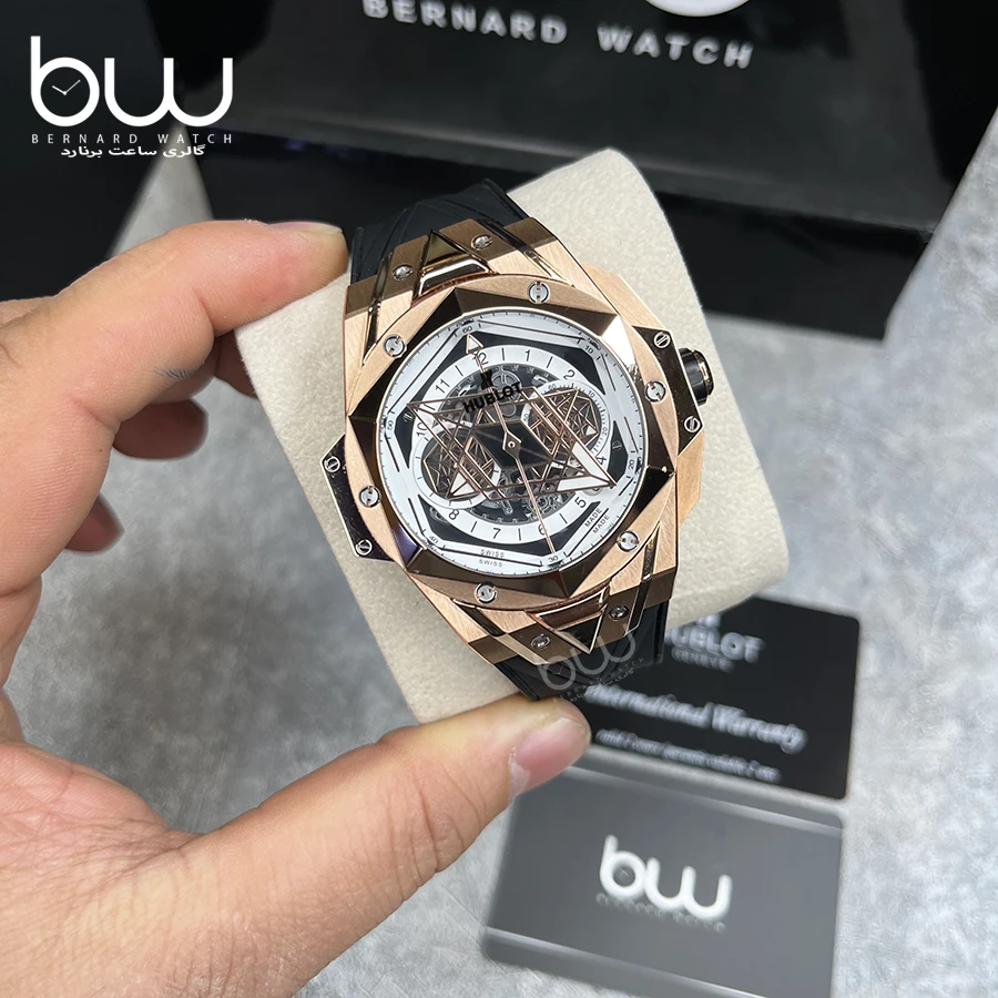 خرید ساعت مچی هابلوت مردانه مدل کینگ | Hublot Big Bang Unico Sang Bleu II King Gold از گالری ساعت برنارد