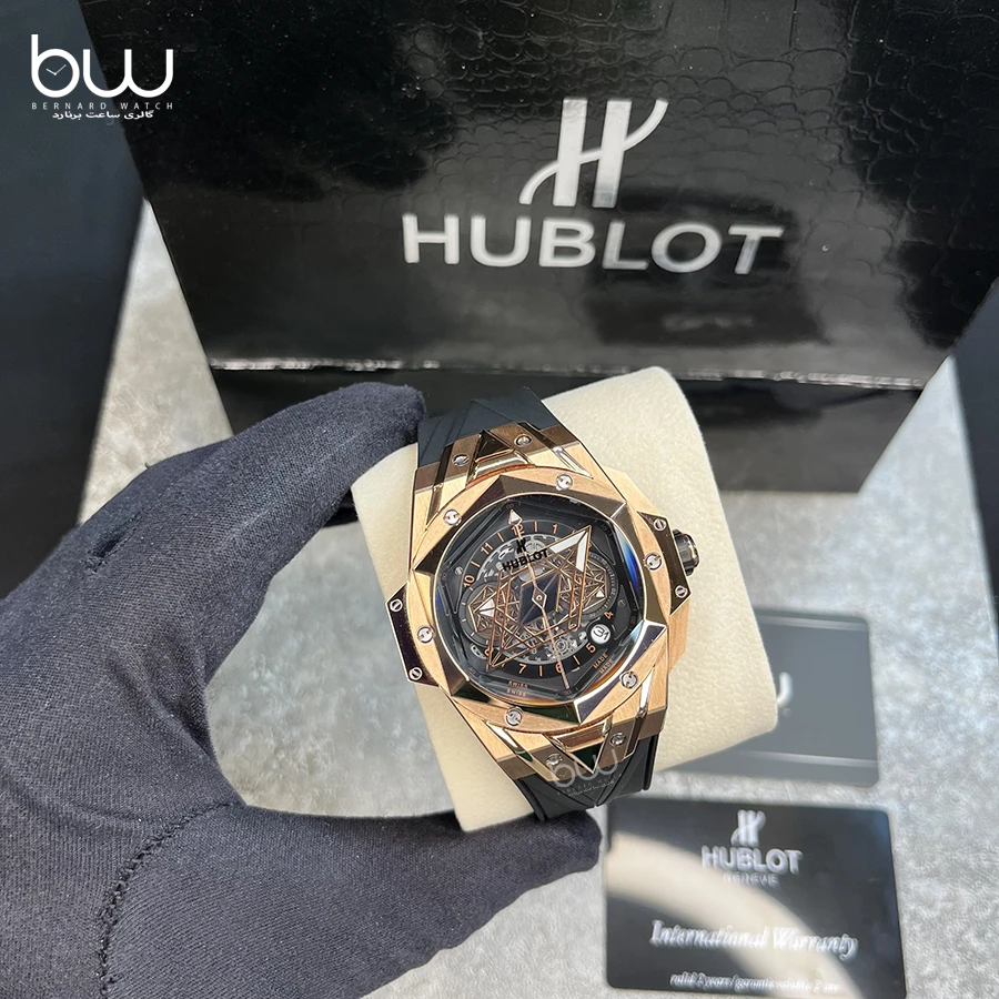 خرید ساعت مچی هابلوت مردانه مدل کینگ | Hublot Big Bang Unico Sang Bleu II King Gold از گالری ساعت برنارد