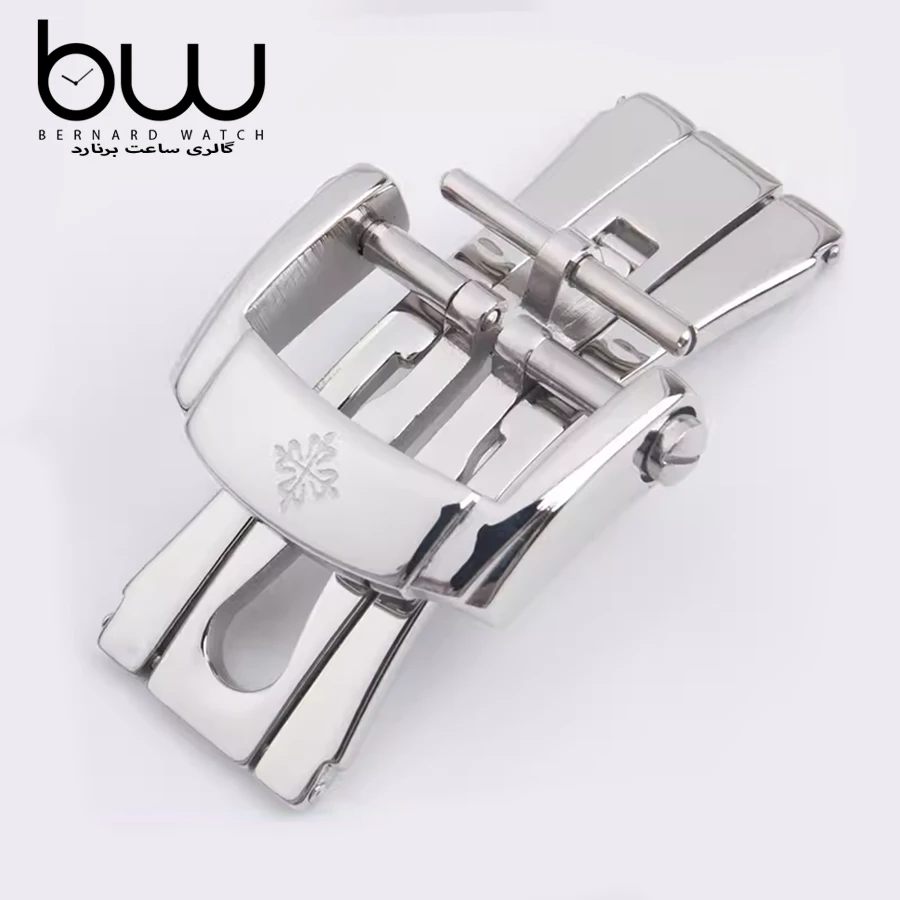 قفل ناتیلوس-2 خرید قفل ساعت مچی پتک فیلیپ ناتیلوس بند چرمی از فروشگاه ساعت برنارد